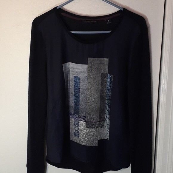 scotch & soda knit shirt Amsterdam blauw by Maison scotch navy 2 s anthropologie - Picture 3 of 8